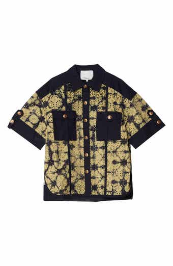 Printed Broderie Anglaise Shirt