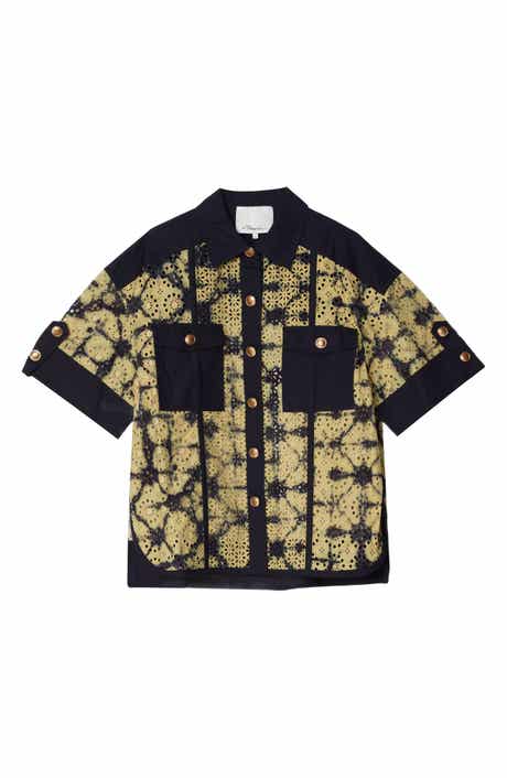 Printed Broderie Anglaise Shirt