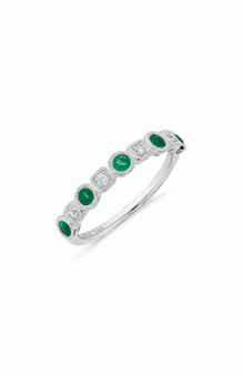 H.J. Namdar Emerald & Diamond Stacking Ring
