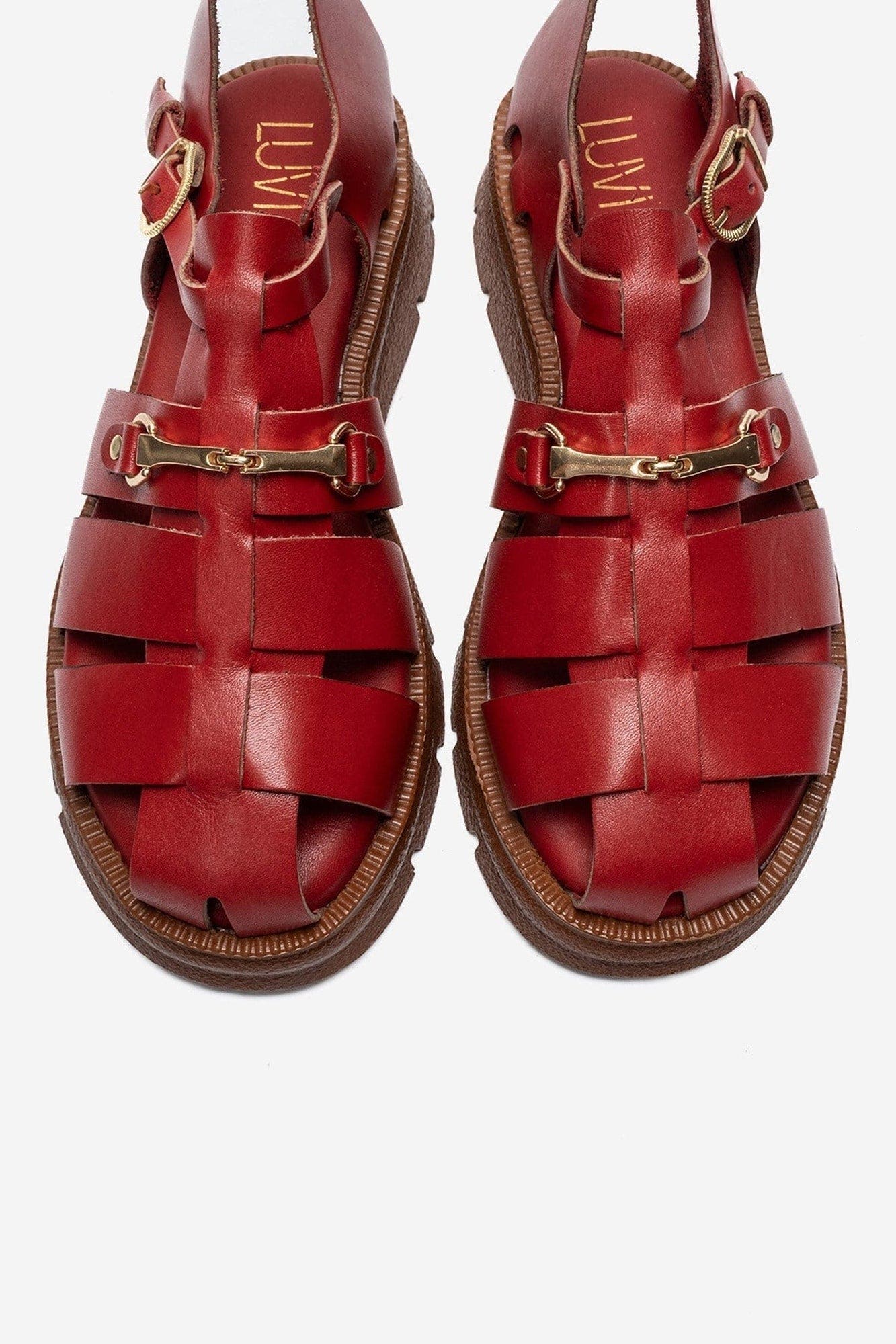 Forever & Always Shoes Riela Leather Buckle Sandal (Women) | Nordstrom