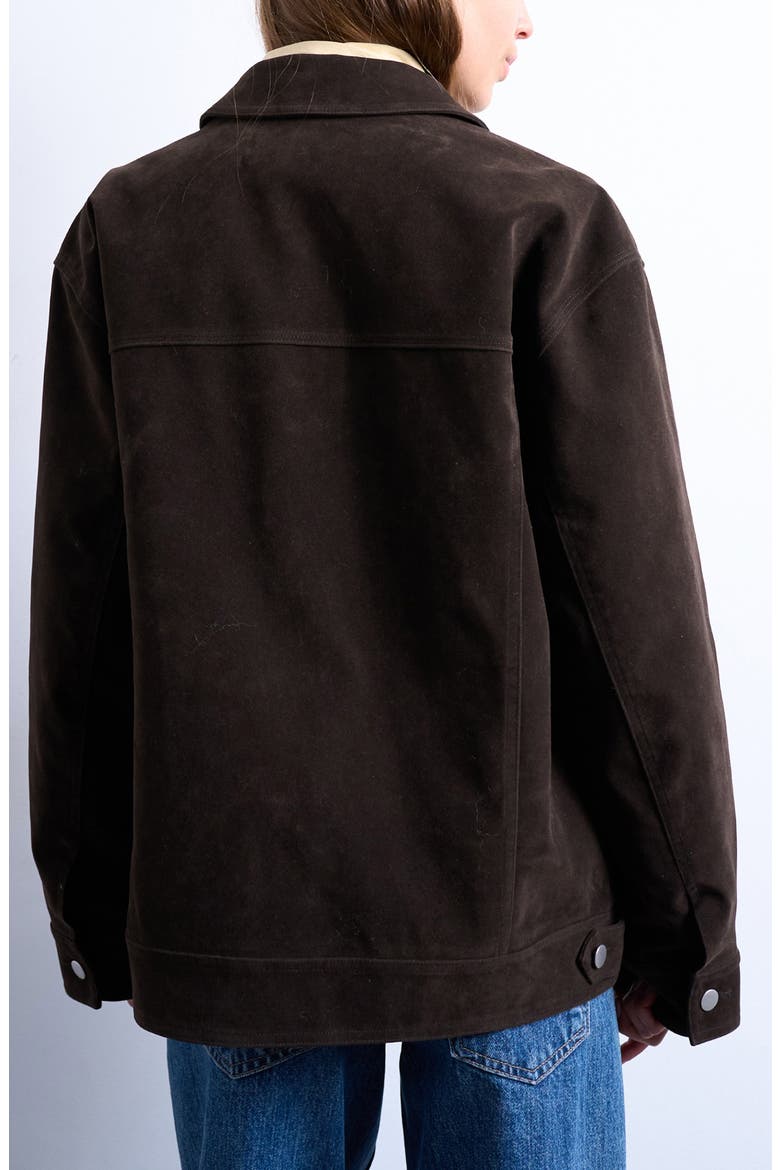 Western Faux Suede Jacket, Alternate, color, BROWN