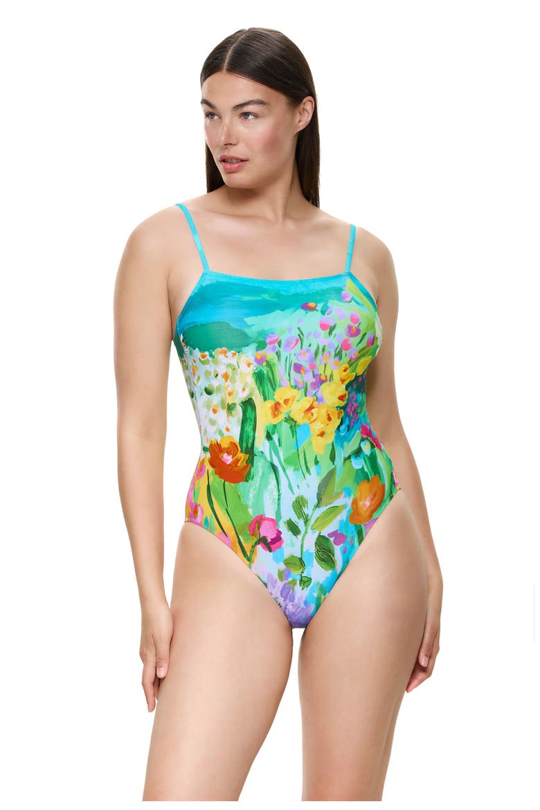 Monet's Garden Scoop Neck One Piece, Alternate, color, Multi
