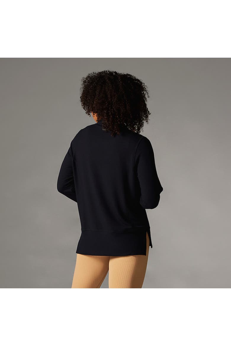 Cozy Funnel Neck Sweatshirt, Alternate, color, EBONY