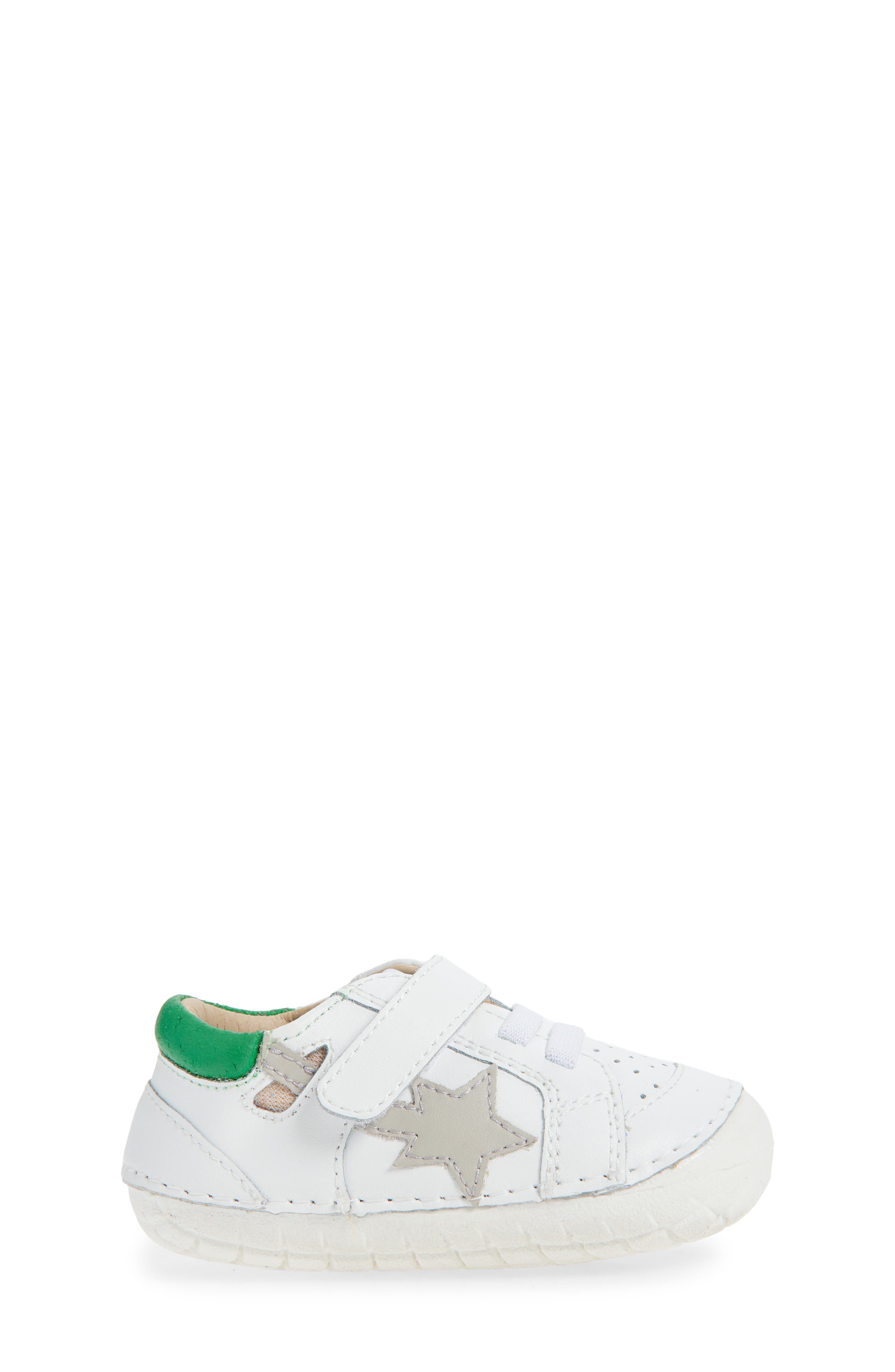 Kids' 4114 Pavesta Sneaker, Alternate, color, SNOW / NEON GREEN