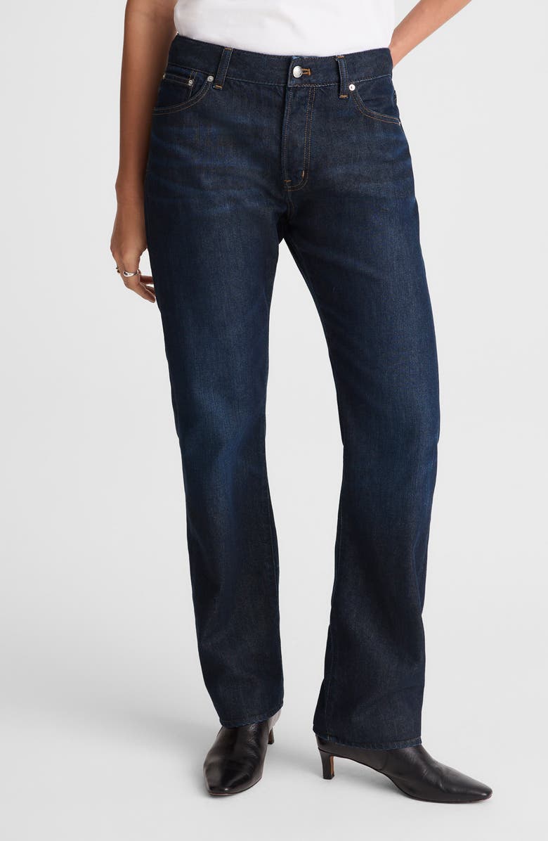 Madewell The Dean SoftDrape Easy Straight Jeans, Main, color, Foundry Wash