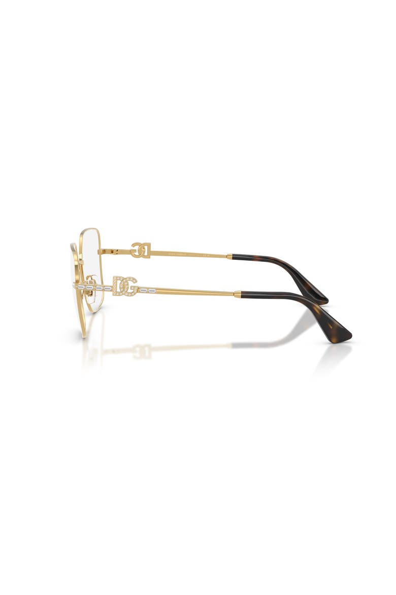 56mm Square optical glasses, Alternate, color, Gold