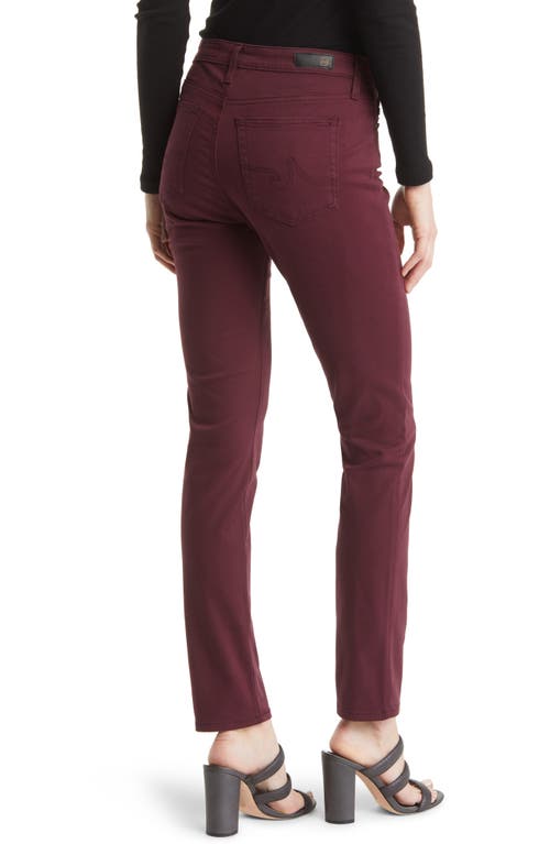 Ag Farrah High Waist Skinny Jeans In Maroon Peak