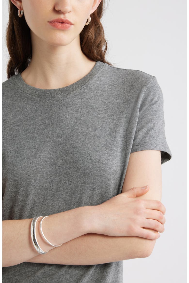 Pima Cotton Slub Crewneck T-Shirt, Alternate, color, GREY DARK HEATHER
