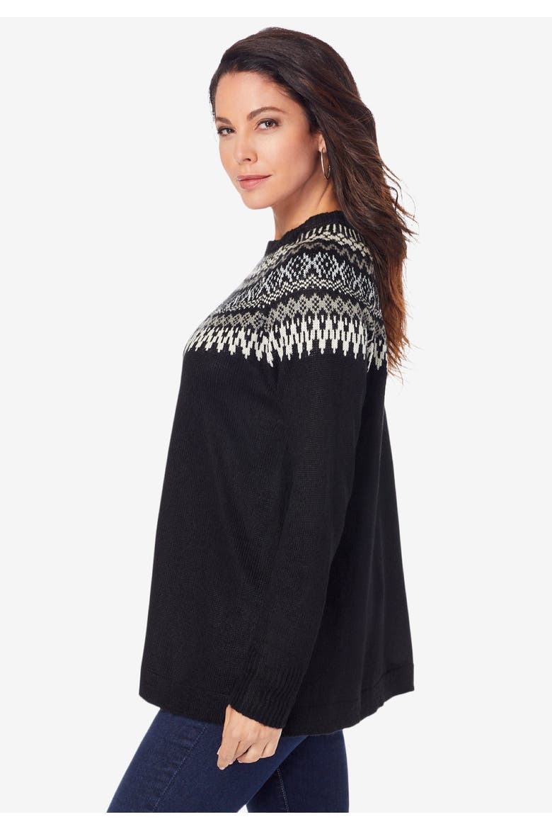 Fair Isle Pullover Sweater, Alternate, color, Green