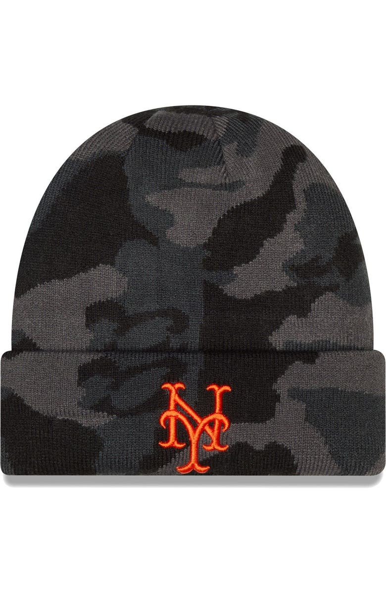 New Era Men's New Era Camo New York Mets Cuffed Knit Hat, Main, color, 