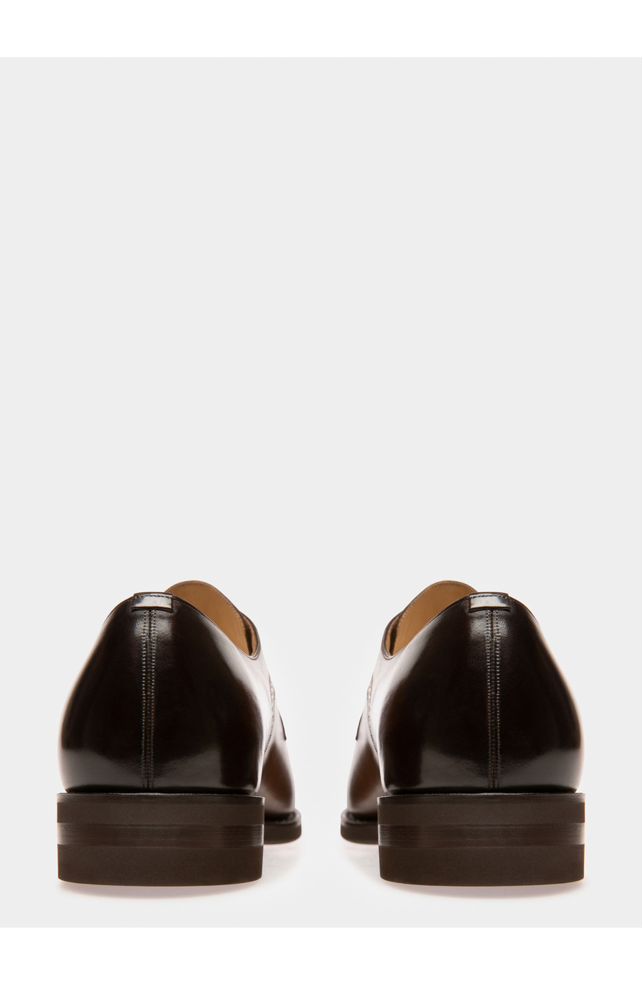 Bally Scribe Novo Derby Shoes In Leather, Alternate, color, 