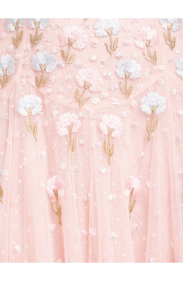 Needle & Thread Dandelion Ditsy Halter-neck Mini Dress, Alternate, color, Seashell