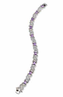 SAVVY CIE JEWELS Diamond & Amethyst Bracelet