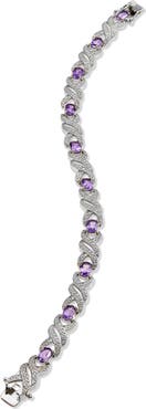 SAVVY CIE JEWELS Diamond & Amethyst Bracelet