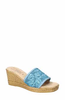 EASY STREET Ricci Espadrille Platform Wedge Slide Sandal