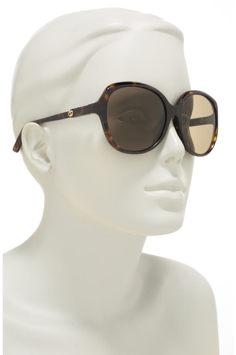 57mm Round Sunglasses, Alternate, color, HAVANA
