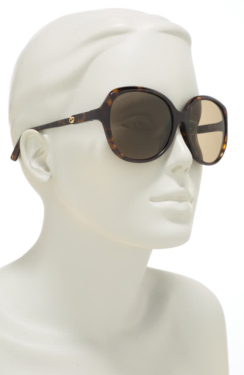 Gucci 57mm Round Sunglasses, Alternate, color,
