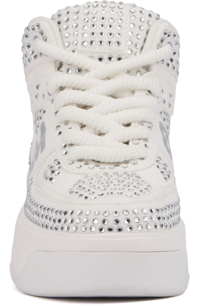 OLIVIA MILLER Lamia Rhinestone Sneaker, Alternate, color, White