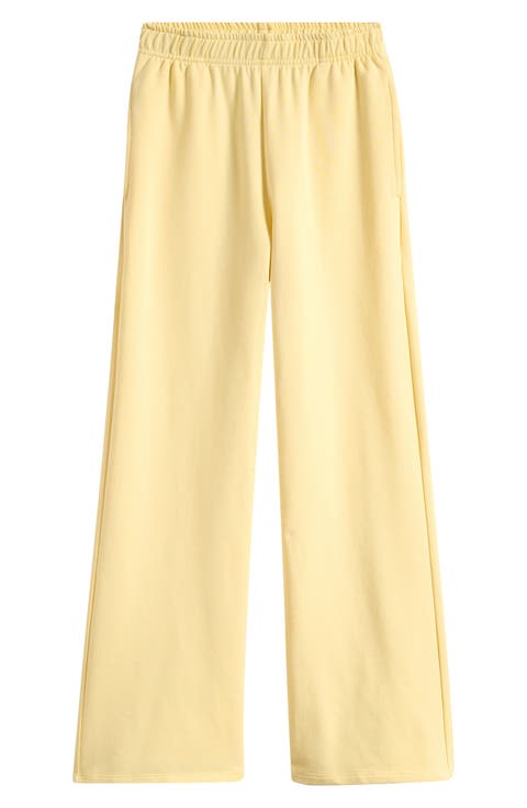 Kids' Wide Leg French Terry Pants (Big Kid)