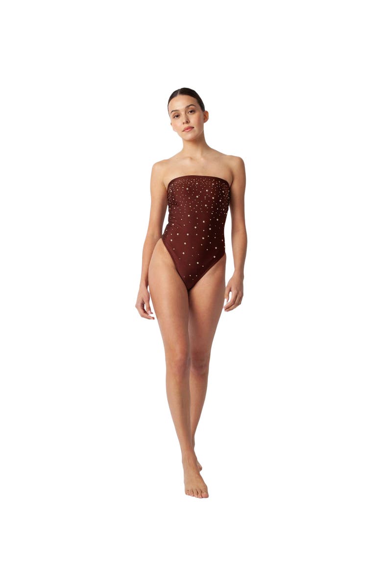 Villa Fresca Simone One Piece Swimsuit, Main, color, Chocolate