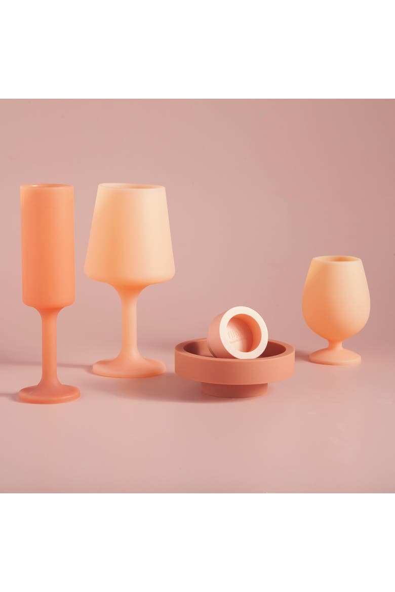 Stemm |Silicone Unbreakable Wine Glasses, Alternate, color, Sky + Kingfisher