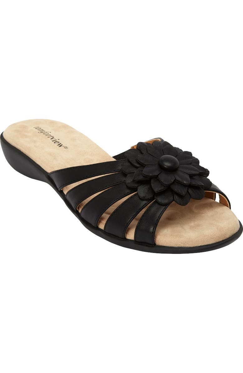 Comfortview The Abigail Slip On Sandal, Main, color, Black
