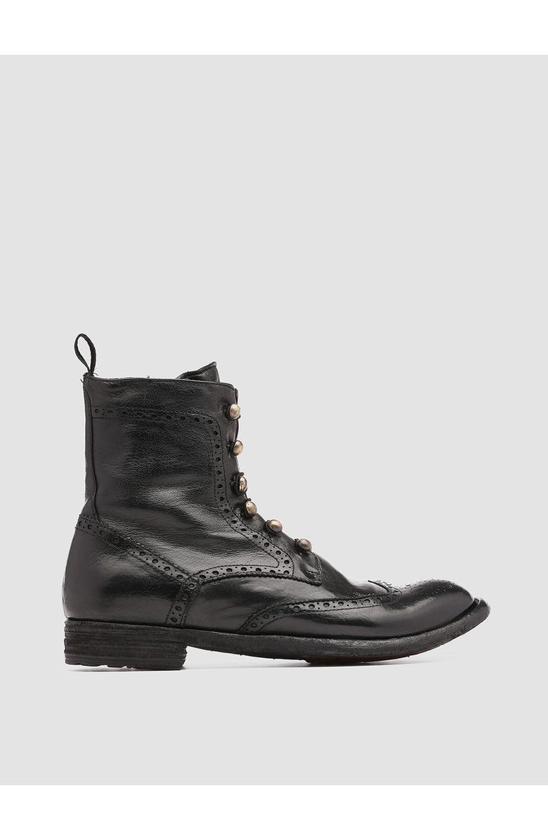 Officine Creative Lexikon 131 Leather Brogue Ankle Boots, Main, color, Black