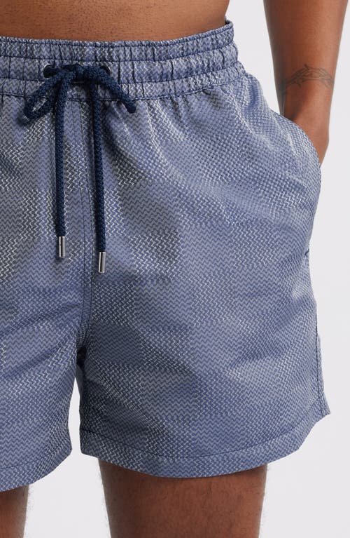 Frescobol Carioca Sport Copa Check Pattern Swim Trunks In Purple