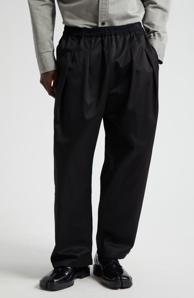 Maison Margiela Skater Cotton Chinos, Main, color, Black