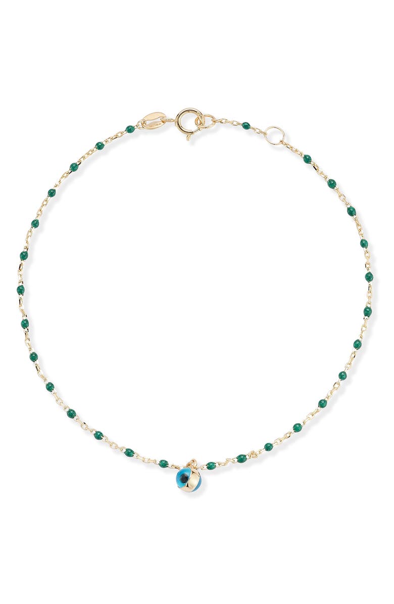 Ember Fine Jewelry Evil Eye Bracelet, Main, color, Gold