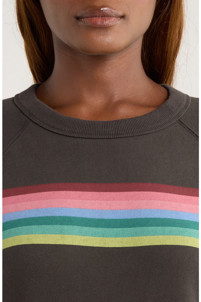 Cloud 9 Stripe Cotton Blend Sweatshirt, Alternate, color, FADE BLACK
