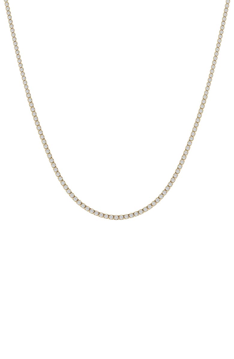 Jennifer Fisher 18K Gold Round Cut Lab Created Diamond Tennis Necklace - 4.0 ctw, Main, color, 18K Yellow Gold