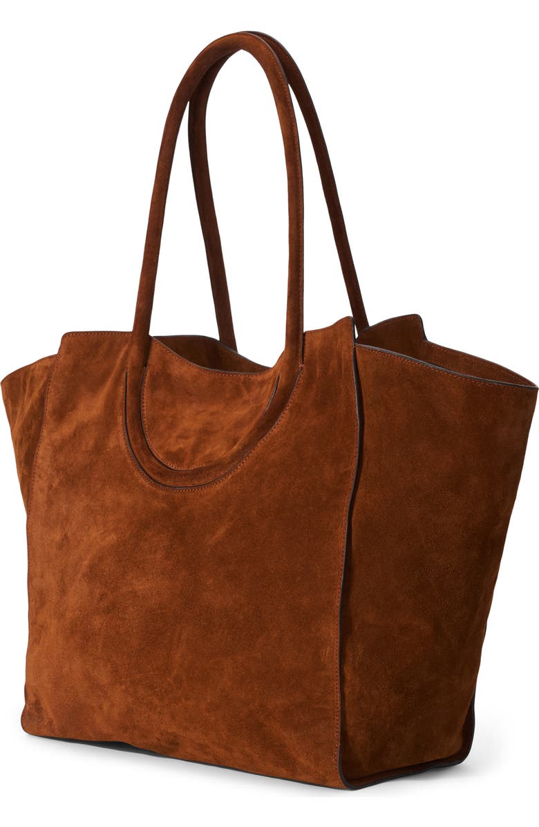 STAUD Maude Suede Tote Bag, Alternate, color, Tabac
