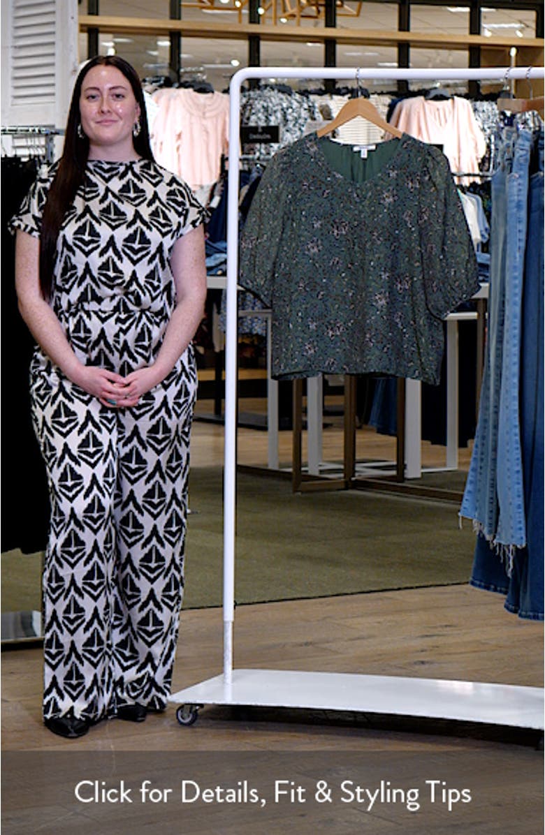 Versailles Floral Puff Sleeve Top, sales video thumbnail