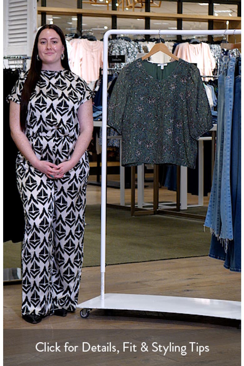 Versailles Floral Puff Sleeve Top video