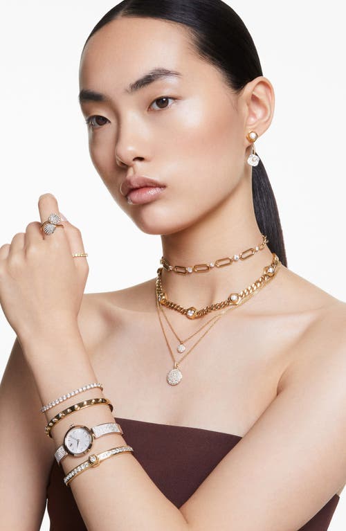 Swarovski Numina Bangle S Gold Shiny Crystal