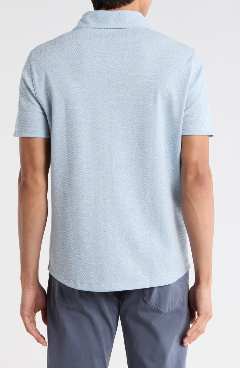 Robert Barakett Auron Knit Button-Up Shirt, Alternate, color, Powder Blue