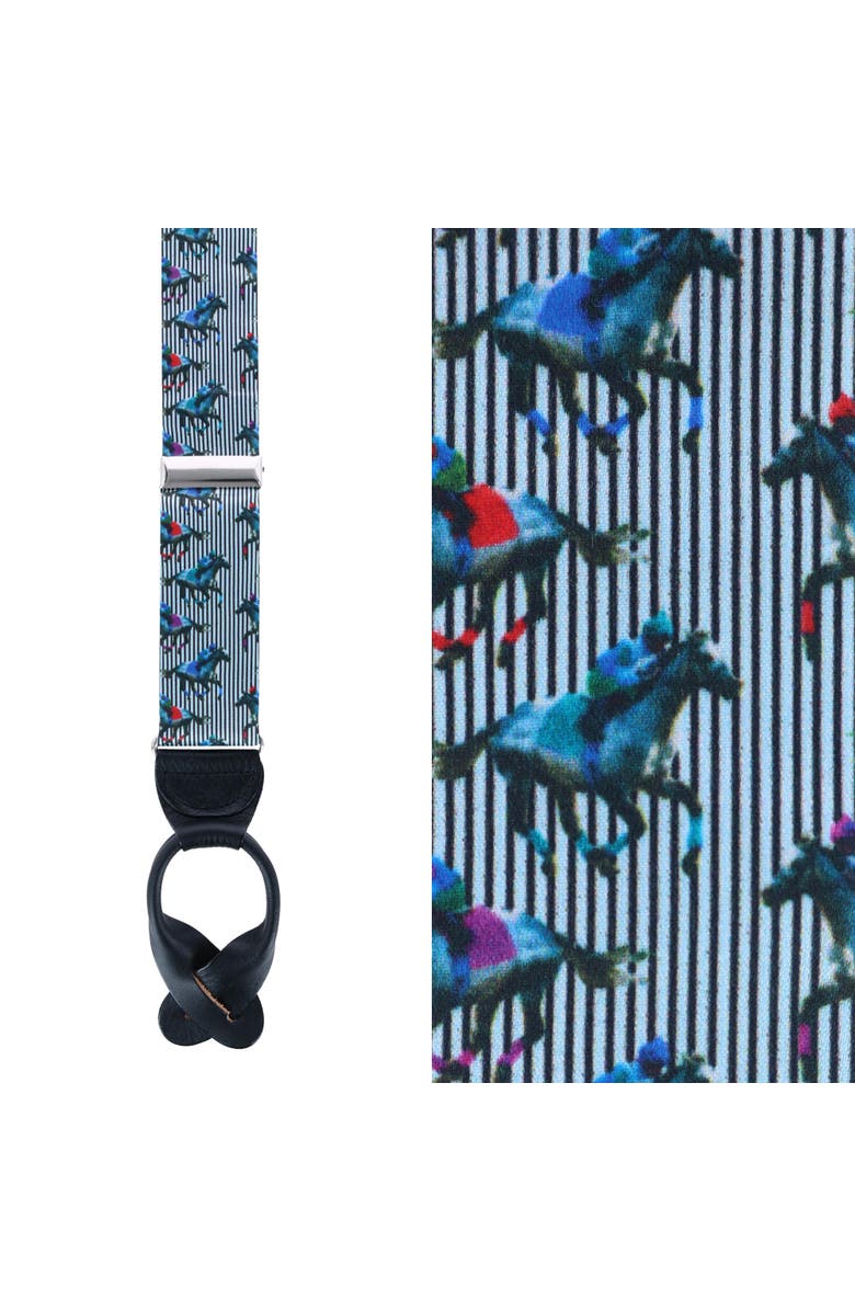 Trafalgar Derby Winning Racehorse Silk Button End Suspenders, Main, color, Multiple