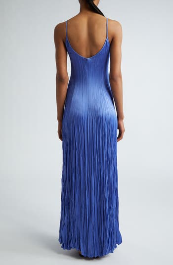 Jamison Crushed Charmeuse Maxi Slipdress