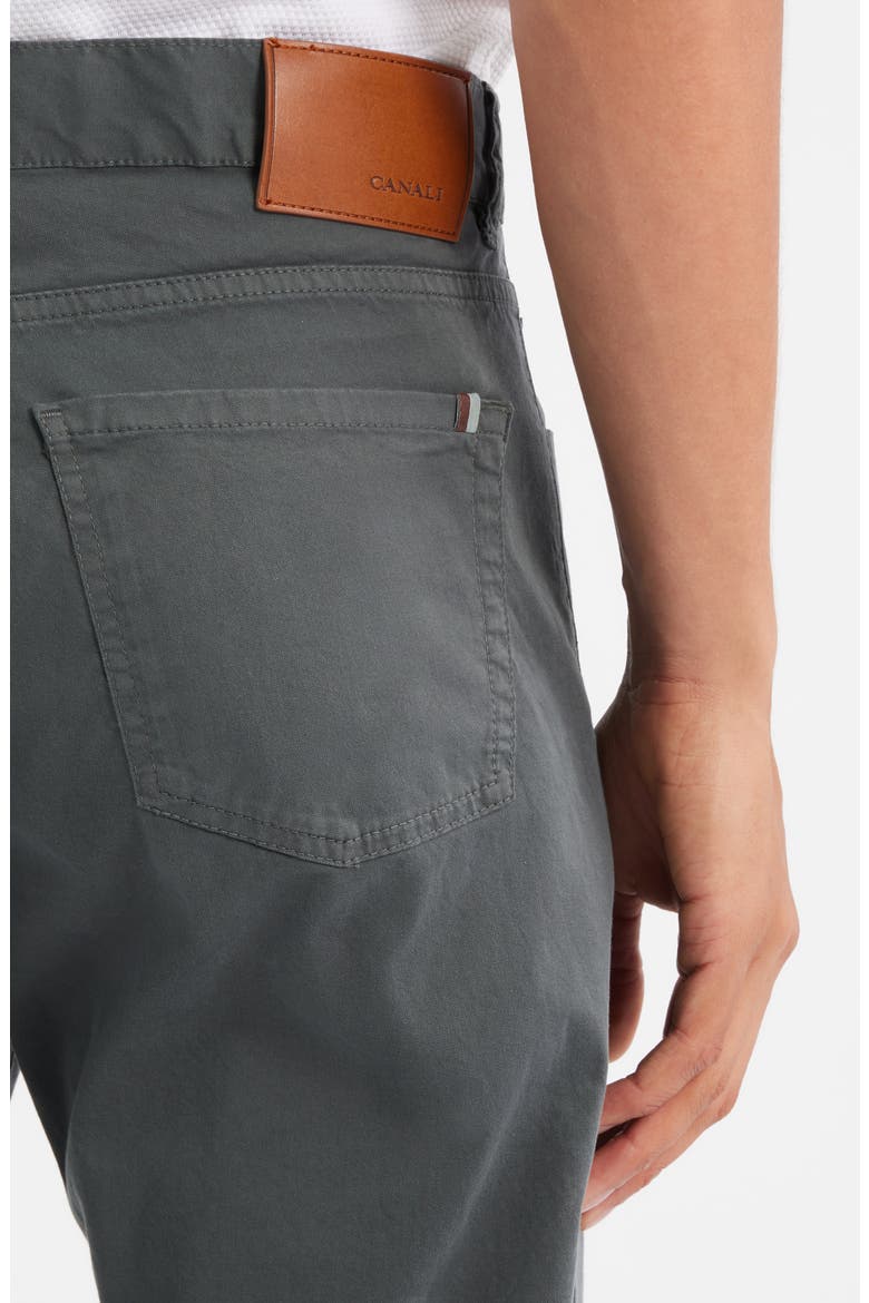 Regular Fit 5-Pocket Cotton Stretch Twill Pants, Alternate, color, CHARCOAL