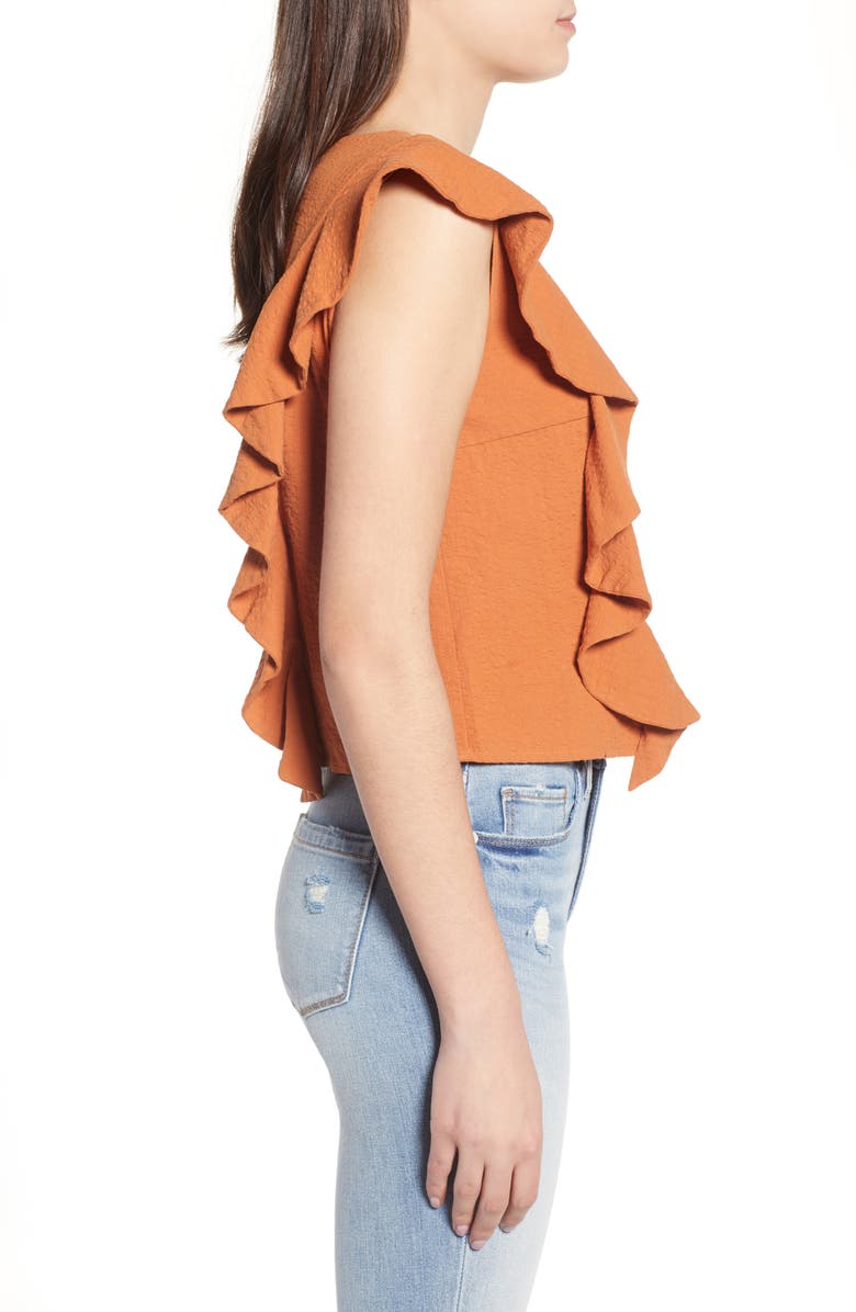 BP. Seersucker Ruffle Top, Alternate, color, 