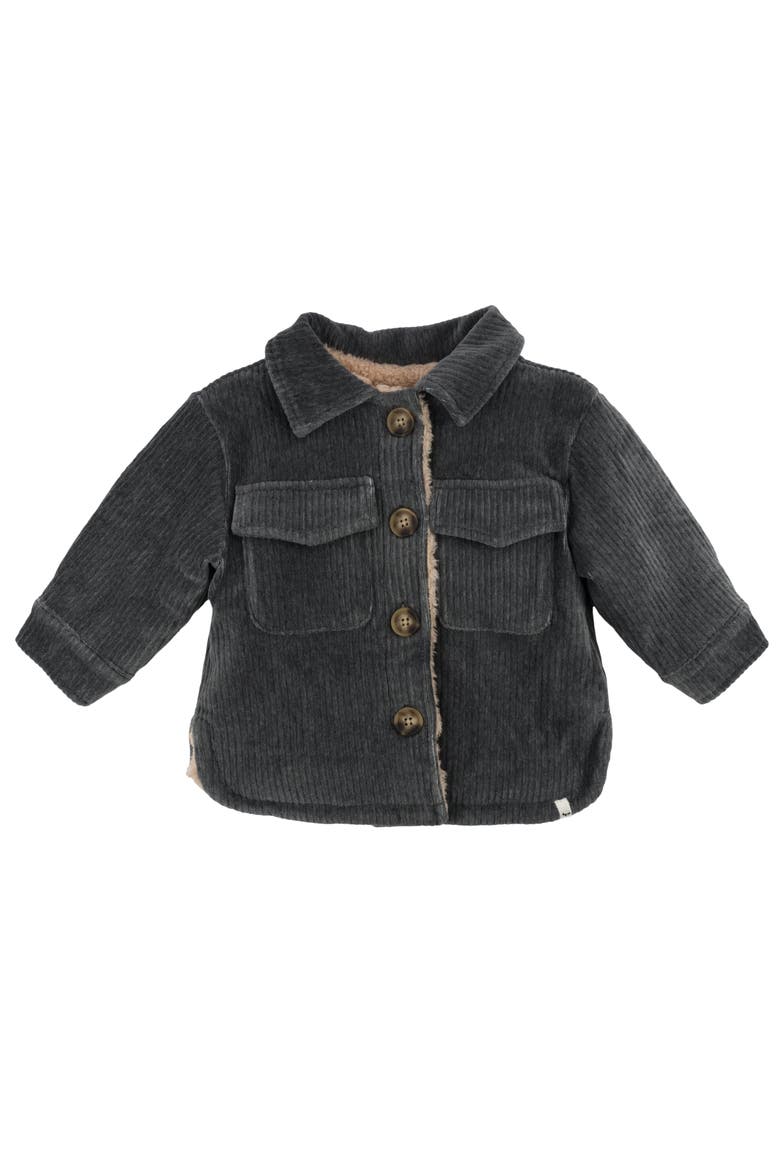 Corduroy With Snowdrift Shacket-Little Kid, Main, color, Charcoal