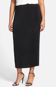 Vikki Vi Stretch Knit Straight Maxi Skirt