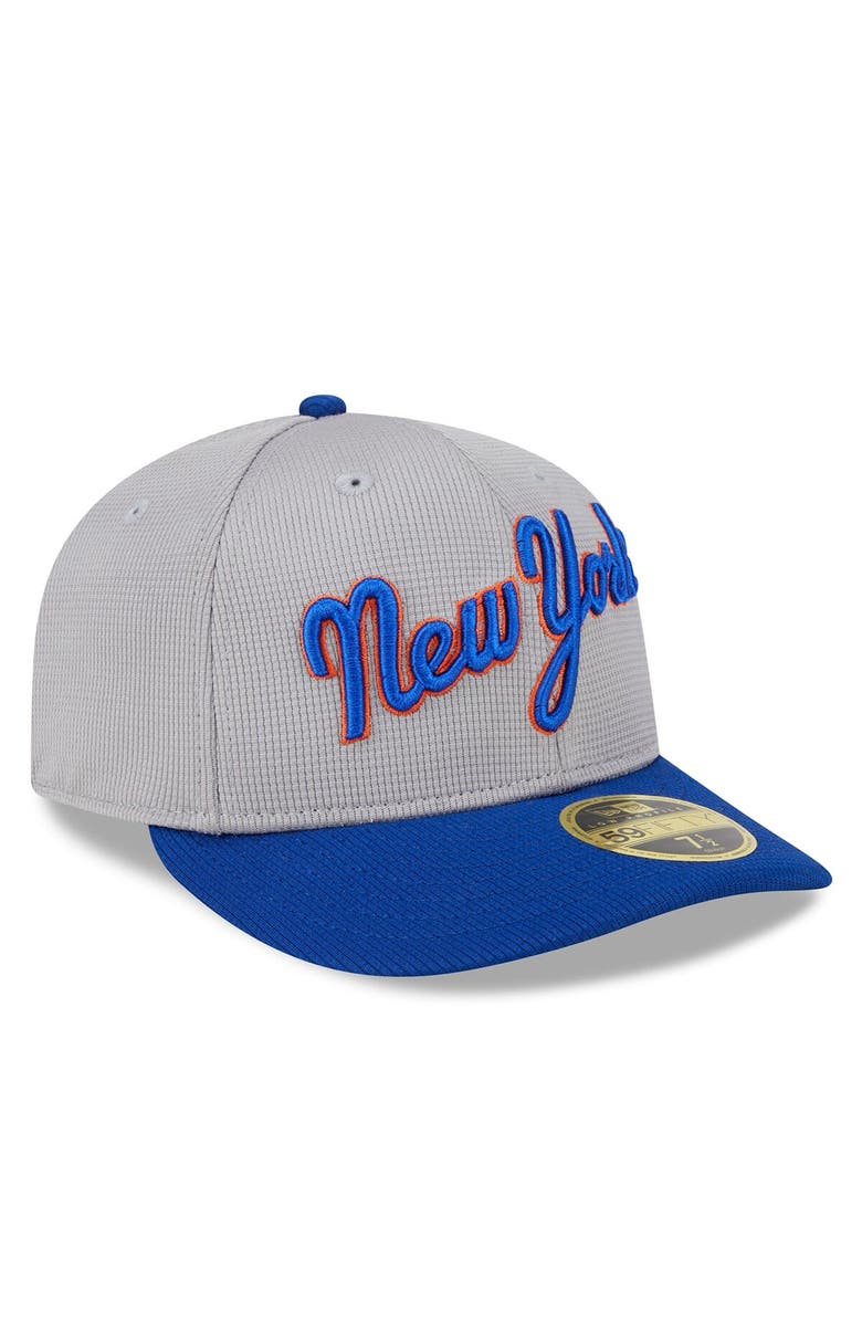 New Era Men's New Era  Gray New York Mets 2024 Batting Practice Low Profile 59FIFTY Fitted Hat, Alternate, color, 