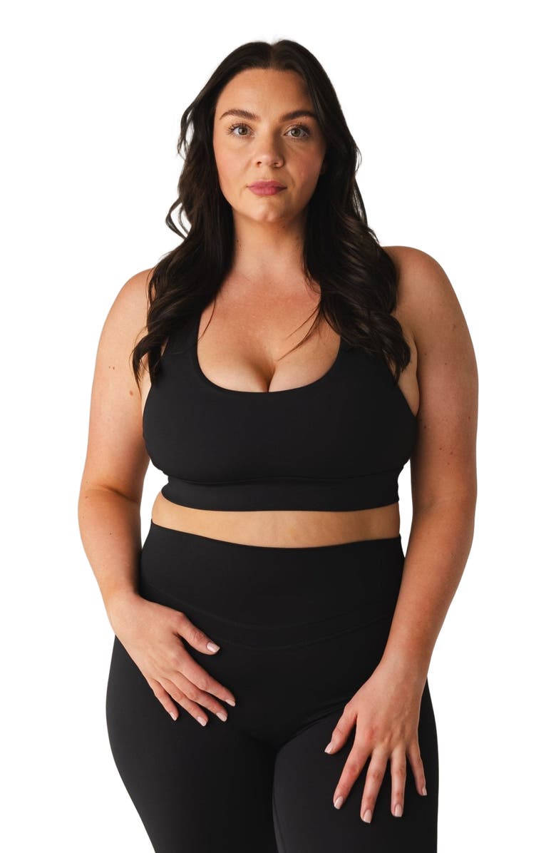 Vitality Revive Racer Bra, Alternate, color, Midnight