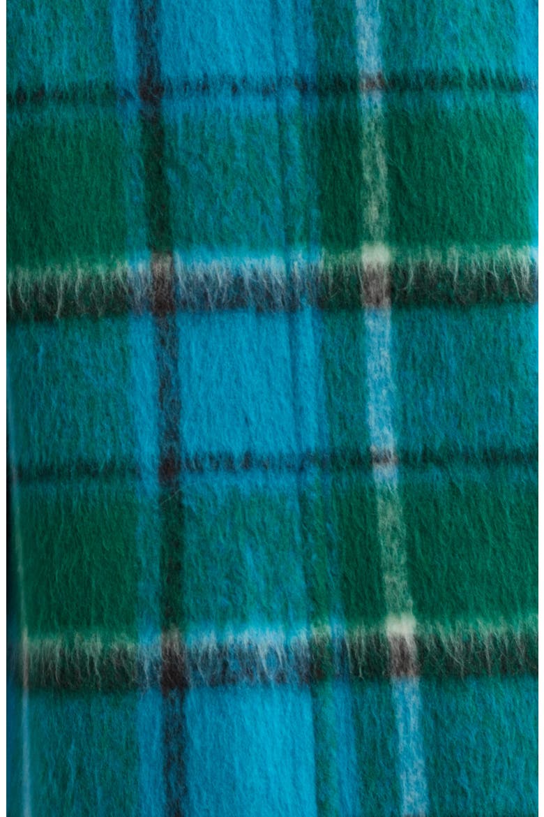 Brushed Plaid Coat, Alternate, color, TEAL PLAID