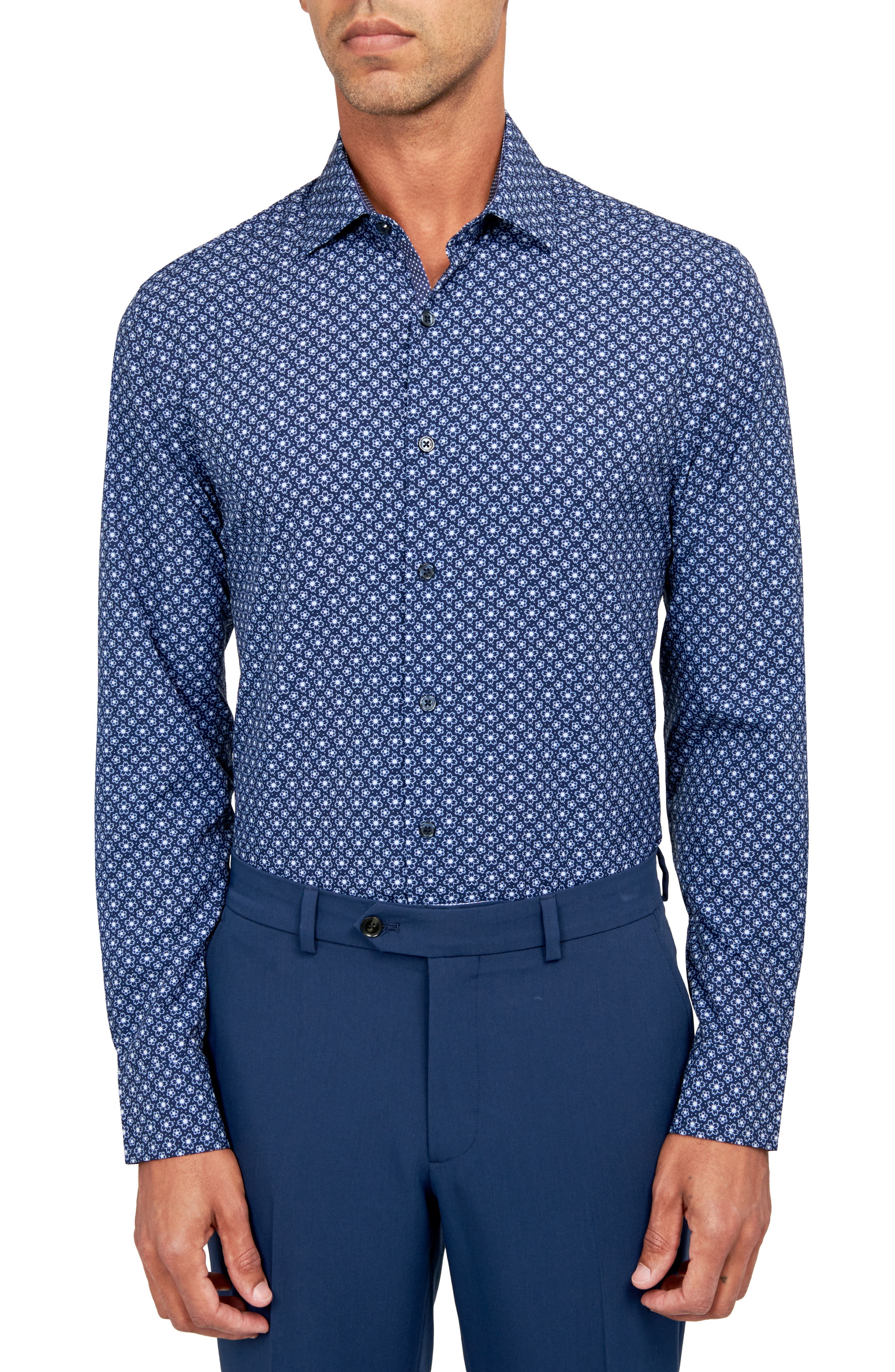W.R.K Sketch Floral Performance Dress Shirt