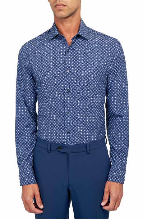 Sketch Floral Performance Dress Shirt