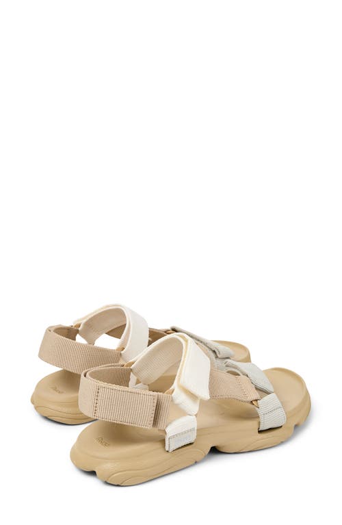 Camper Sandals For Women In Tan/white Multi