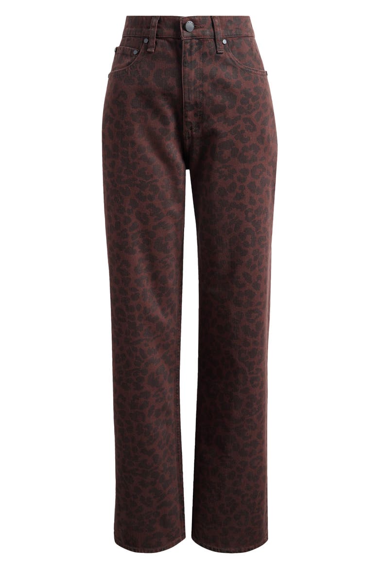 Shea High Waist Relaxed Straight Leg Jeans, Alternate, color, LEOPARD